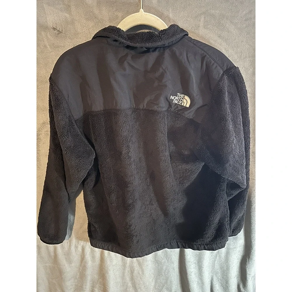 The North Face Jacket Girls Large Black Denali Fleece Full Zip  Pockets Cozy
